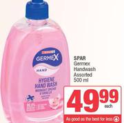 Spar Germex Handwash Assorted-500ml 