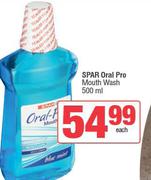 Spar Oral Pro Mouth Wash-500ml 