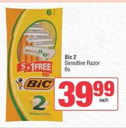 BIC 2 Sensitive Razor-6s Pack