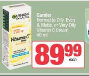 Garnier Normal To Oily, Even & Matte Or Very Oily Vitamin C Cream-40ml Each