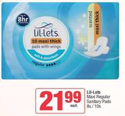 Lil-Lets Maxi Regular Sanitary Pads-8s/10s Pack