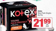 Kotex Maxi Pads Singles-8s/10s Per Pack