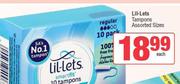 Lil-Lets Tampons (Assorted Sizes)-Each