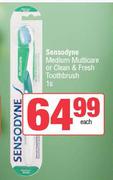 Sensodyne Medium MultiCare  Or Clean & Fresh Toothbrush-Each