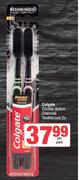 Colgate Double Action Charcoal Toothbrush-2 Per Pack