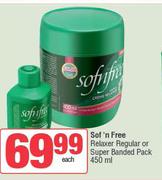 Sof n Free Relaxer Regular Or Super Banded Pack-450ml Each