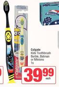 Colgate Kids Toothbrush Barbie, Batman Or Minioins-1s Each