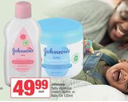 Johnson Bbay Aqueous Cream 350ml Or Baby Oil 125ml-Each