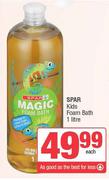 Spar Kids Foam Bath-1L Each