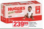 Huggies Gold Diapers Or Pants Value Pack Assorted Sizes-Per Pack