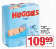 Huggies Baby Wipes Quad Pack-288s/224s Per Pack