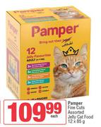 Pamper Fine Cuts Jelly Cat Food Assorted-12 x 85g Each