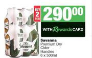 Savanna Premium Dry Cider Handies-For 2 x 6 x 500ml