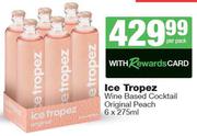Ice Tropez Wine Based Cocktail Original Peach-6 x 275ml Per Pack