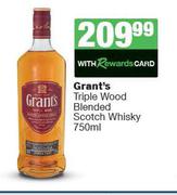 Grant's Triple Wood Blended Scotch Whisky-750ml