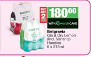Belgravia Gin & Dry Lemon Handies-For 2 x 275ml