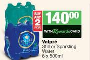 Valpre Still Or Sparkling Water-For 2 x 6 x 500ml