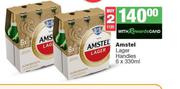 Amstel Lager Hnadies-For 2 x 6 x 330ml