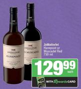Jakkalsvlei Hanepoot Or Muscadel Red-750ml Each