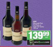 KWV Muscadel Red, Full Ruby Or Cape Full Tawny-750ml Each