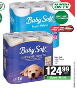 Baby Soft Toilet Tissue 2 Ply-18s Each
