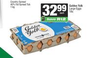 Golden Yolk Large Eggs-18s