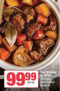 Your Butcher By Spar Stewing Beef Cubed Bone In-Per kg