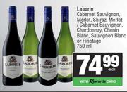 Laborie Cabernet Sauvignon,Merlot,Shiraz,Merlot/Cabernet Sauvignon,Chardonnay-750ml Each