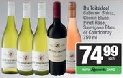 Du Toitskloof Cabernet Shiraz,Chenin Blanc,Pinot Rose Sauvignon Blanc Or Chardonnay-750ml Each