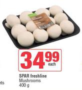 Spar Freshline Mushrooms-400g Each