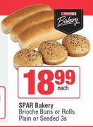 Spar Bakery Brioche Buns Or Rolls Plain Or Seeded-3s Each