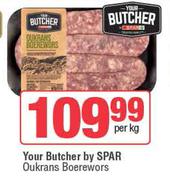 Your Butcher By Spar Oukrans Boerewors-Per Kg