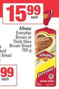 Albany Everyday Brown Or Thick Slice Brown Bread-700g Each