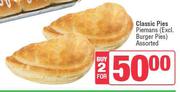 Classic Pies Piemans (Excl. Burger Pies) Assorted-For 2