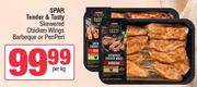 Spar Tender & Tasty Skewered Chicken Wings Barbeque Or Peri Peri-Per kg