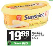 Sunshine Original Tub-500g Each