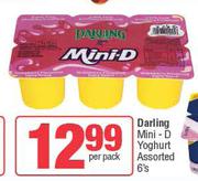 Darling Mini D Yoghurt Assorted-6s Per Pack