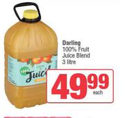 Darling 100% Fruit Juice Blend-3L Each