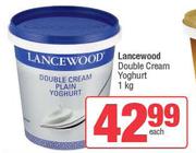 Lancewood Double Cream Yoghurt-1Kg Each