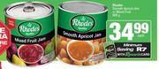 Rhodes Smooth Apricot Jam Or Mixed Fruit-900g Each