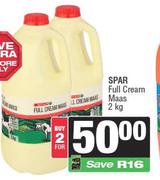 Spar Full Cream Maas-For 2 x 2Kg