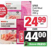 Spar Cold Meat Range-For 2 x 200g