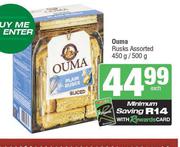 Ouma Rusks Assorted-450g/500g Each