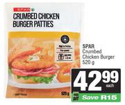 Spar Crumbed Chicken Burger-520g 