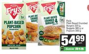 Fry's Plant Based Crumbed Burgers 320g, Nuggets 380g Or Popcorn 300g-Each
