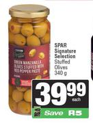 Spar Signature Selection Stuffed Olives-340g Each