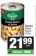 Rhodes Butter Beans-410g Each