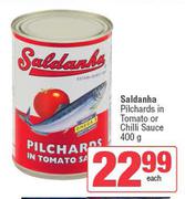 Saldanha Pilchards In Tomato Or Chilli Sauce-400g Each