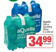 Aquelle Still Or Sparkling Water-6 x 500ml Per Pack