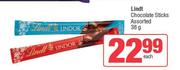 Lindt Chocolate Sticks Assorted-38g Each